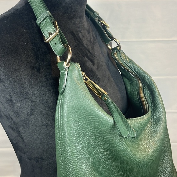 Michael Kors Hunter Green Medium Sized Hobo Bag - Picture 3 of 14